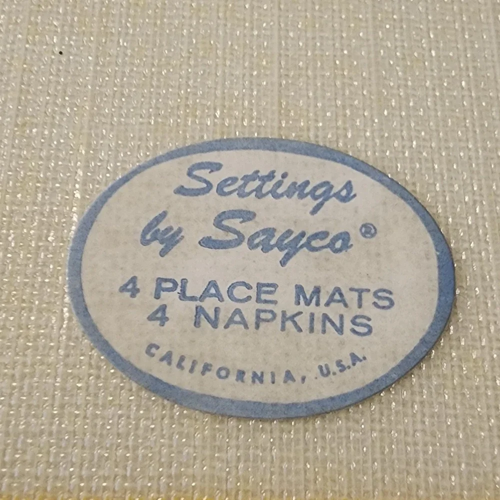 MCM Set Of 4 Soft Cork Backed Placemats Settings By Sayco.‎ Grapes. Wine. Italy.